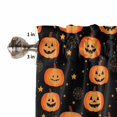 thumbnail image 7 of Valances for Windows Abstract Halloween Smile Face Pumpkin Rod Pocket Short Curtain for bathroom living room bedroom Stars on Black 1 Panel 42x12in, 7 of 7