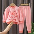 thumbnail image 2 of TOWED22 Little Boys Pajamas Set 2 Piece Long Sleeve Print Top and Pants Cotton Pjs Soft Sleepwear Jammies Fall Winter 6-12 Months 12-24 Months 2t 3t 4t 5t 6t 7t 8t 9t Children,Pink,3-4 Y, 2 of 4
