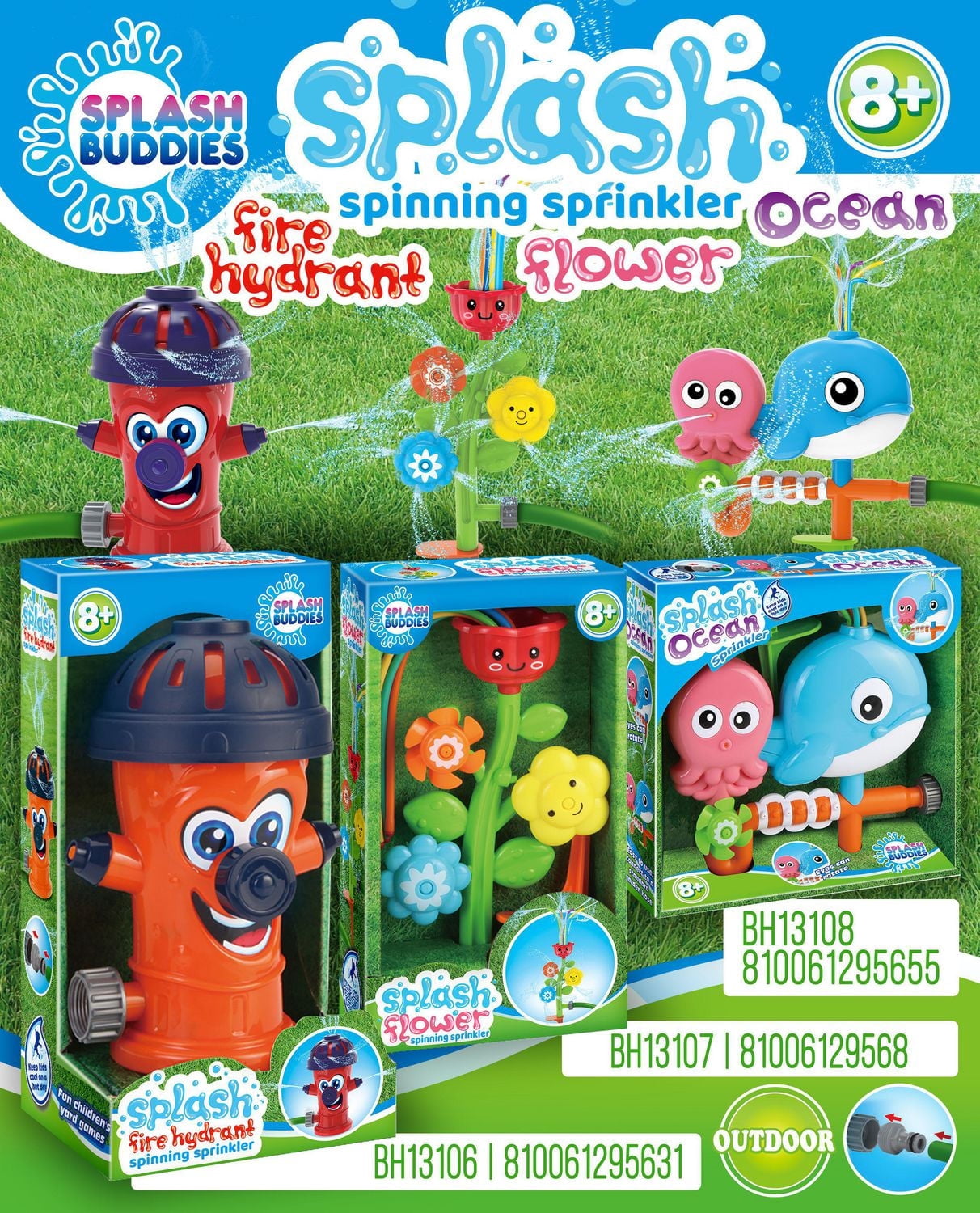 Splash Buddies Outdoor Sprinkler Whale Sprayer