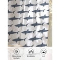 thumbnail image 6 of Sheer Curtains 63 Inch Length, Blue Grey Sharks Semi Sheer Curtains Light Filtering Window Treatment, Modern Coastal Ocean Animals Privacy Voile Drapes for Living Room Bedroom 52x63 Inch, 6 of 7