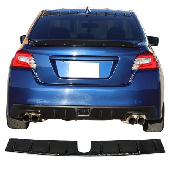Ikon Motorsports Rear Window Roof Spoiler Fits 2015-2021 Subaru WRX STI & 2012-2016 Impreza PP Gloss Black Top Roofline Windshield Visor Spoiler Wing