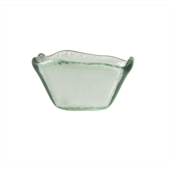 Glass Dinnerware 2.25" x 2.25" x h:1.5" 2 oz. Square Transparent Green Glass Ramekin (Set of 6)