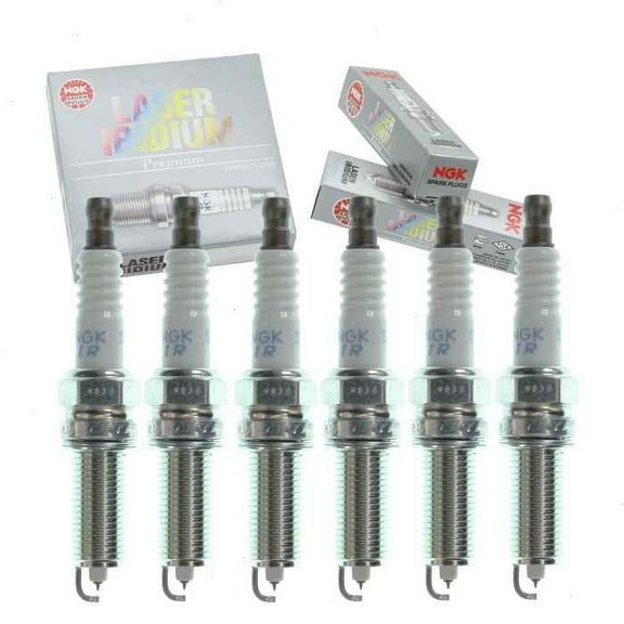 6 pc NGK Laser Iridium Spark Plugs compatible with Kia Cadenza 3.3L V6 2014-2017
