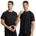 thumbnail image 2 of LANBAOSI 3 Pack Workout Running Shirts for Men Moisture Wicking Quick Dry Mesh Athletic Shirts, L, 2 of 7