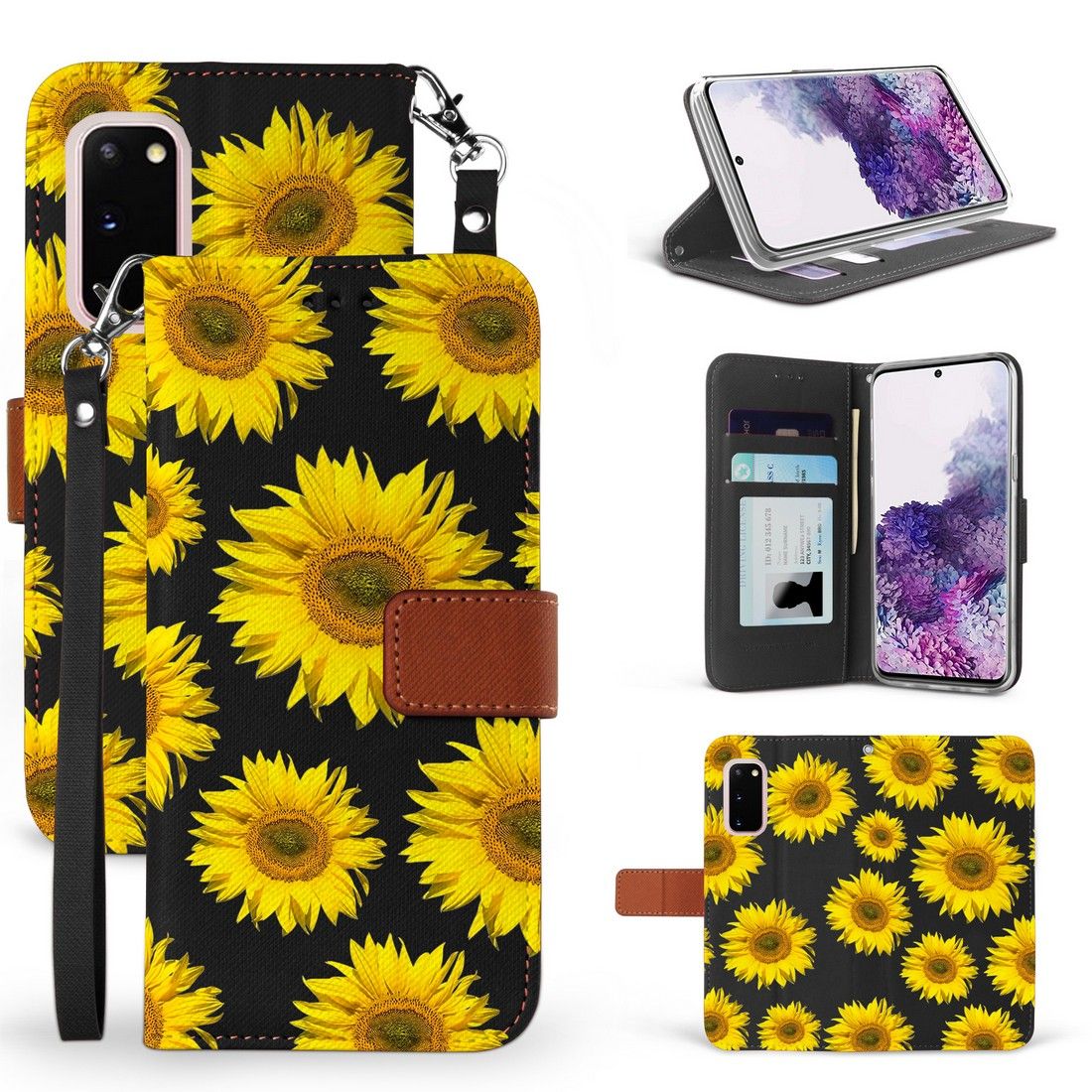 Pocket Wallet Case For Samsung Galaxy S Fe 5g With Touch Tool Sunflowers Walmart Com
