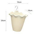 thumbnail image 7 of Travelwant Wall Planter, Plastic Wall Mounted Flower Planter, Wave Edge Wall and Railing Hanging Flower Plant Pot for Indoor or Outdoor Farmhouse Wall Decoration, 7 of 7