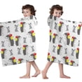 thumbnail image 4 of Cute Hedgehog Apple Hooded Bath Towel，50"x30" for Ages 3 To 12 Kids, Quick Dry Lightweight Soft Microfiber Hood Beach Towel Cover Up for Kids, 4 of 7