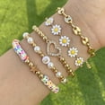 thumbnail image 5 of Jewelry Metal Pig Nose Buckle Round Bead Chain Bracelet Creative Small Daisy Colored Polymer Clay Hand Jewelry, 5 of 5