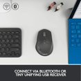 thumbnail image 4 of Logitech M720 Triathlon Multi-Device Wireless Mouse, Bluetooth, USB Unifying Receiver, 1000 DPI, 8 Buttons, 2-Year Battery, Compatible with Laptop, PC, Mac, iPadOS - Black-M720, 4 of 5