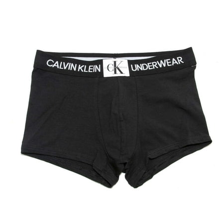 Calvin Klein Men's Monogram Cotton Trunks, Black \ White,XL - US
