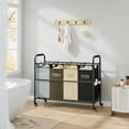 thumbnail image 2 of 4 Section Laundry Sorter Cart with Lockable Wheels, Removable Bags for Dirty Clothes Storage, 2 of 7