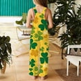 thumbnail image 6 of DGMIOCS Girls St. Patrick's Day Sleeveless Jumpsuit with Pockets Boho Floral Printed Cute Outfits Yellow 9-10Y, 6 of 6