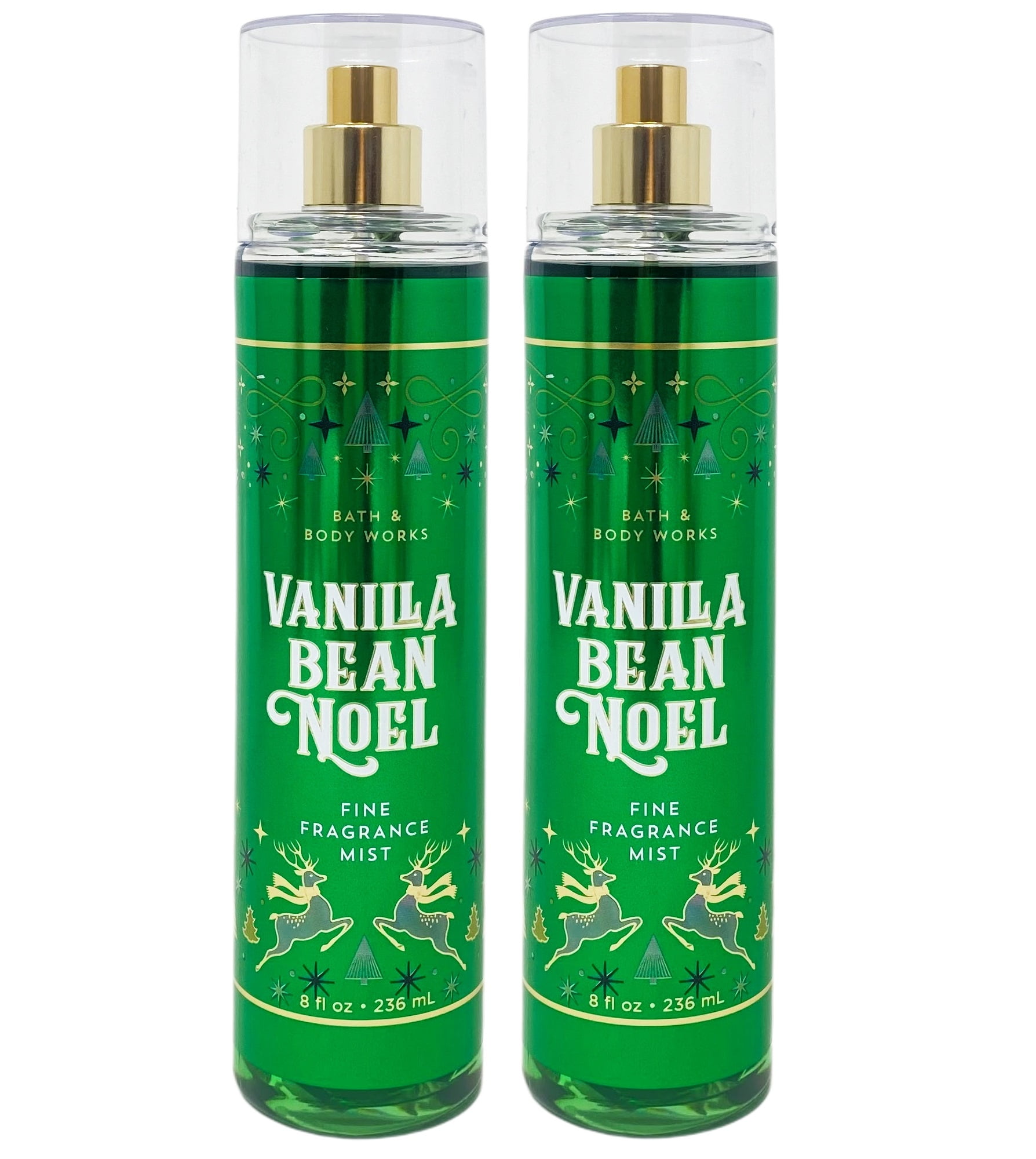 Bath and Body Works Vanilla Bean Noel Fine Fragrance Mist Duo Gift Set Includes 2 Fine