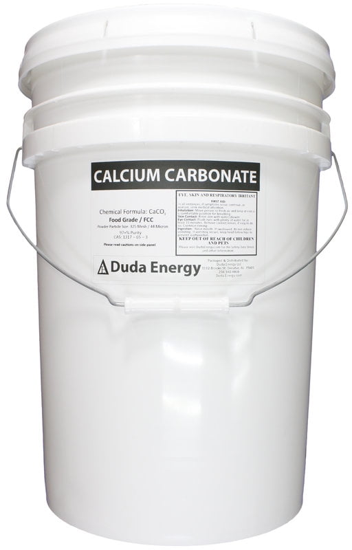 50 lb Pail of Food Grade 97+ Calcium Carbonate from Ground Limestone