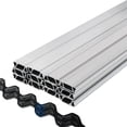 thumbnail image 1 of Spring Wire Lock Channel Greenhouse 6.56ft PE Coated Spring Wire Aluminum Channel Plastic Film Shade Cloth Attachment with Screws, 1 of 7