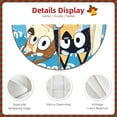 thumbnail image 3 of Defioc Bluey for Christmas Tree Skirt Snowman Xmas Tree Skirt Farmhouse Christmas Decorations Tree Mat for Holiday Party Decor-36", 3 of 6