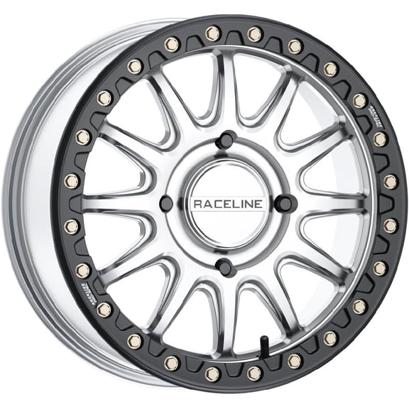 Raceline Alpha Beadlock 17x7 UTV Wheel -Silver/BK (4/156)  40mm [A14SB-77056 40]
