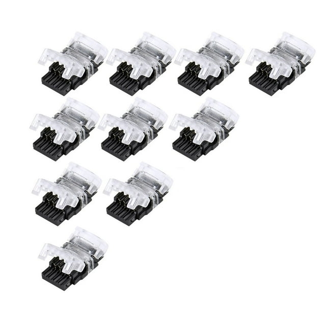 GUYUTING 4 Pin LED Connector Quick Connection Hassle Free For 10mm RGB 4 Pin LED Strips Power Supply LED Controller Smart Home Systems