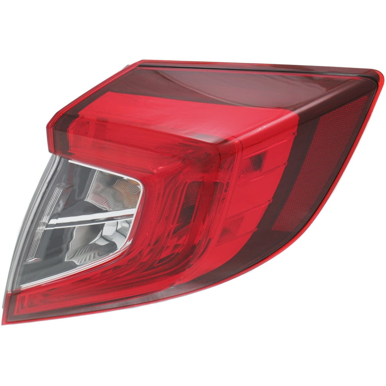 Tail Light Compatible With 2016-2021 Honda Civic Right Passenger Side,  Outer With bulb(s)