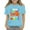 Sky Blue, variant on KAUOD Kids Cute 100 Days Of School Baseball 100th Day Of School T-Shirt Little Girls Funny Graphic Tees Sport Shirt
