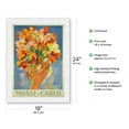 thumbnail image 2 of Monte-Carlo Monaco - French Riviera - Flower Girl - Vintage Travel Poster by Jean-Gabriel Domergue c.1940s - Japanese Unryu Rice Paper Art Print (Unframed) 18 x 24 in, 2 of 4