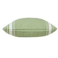 thumbnail image 5 of LR Home Ox Bay Hand-Woven Green/White Stripe All-Natural Cotton Pillow Cover, 5 of 9