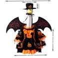 thumbnail image 2 of Halloween Holiday Outdoor Decor, Halloween Porch Goose Outfit, Bat Wing Witch for 23 Inch Porch Goose, Pumpkin and Skeleton Embroidered Porch Goose Clothes, Complete 3-Piece Set, 2 of 6