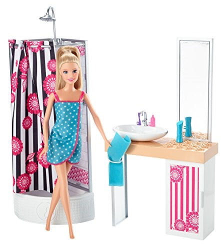 barbie doll and furniture set