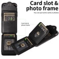 thumbnail image 5 of Allytech Galaxy A52 4G/5G Case Wallet with Cards Holder & Detachable Shoulder Strap, Ring Holder Kickstand Vintage PU Leather Shockproof Wallet Case Cover for Samsung Galaxy A52 4G/5G - Black, 5 of 14