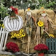 thumbnail image 2 of Metal Pumpkin Garden Stakes - Autumn Decorative Yard Signs - Indoor Outdoor  Flower Stake Fall Lawn Ornaments Pumpkin Decoration for Harvest Halloween (17.5"+26"-B), 2 of 9