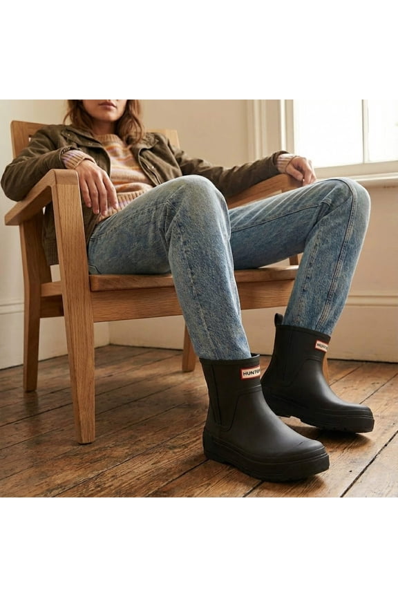 Women's Wales Waterproof Rain Booties Black HWWALES 001