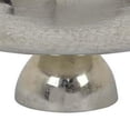 thumbnail image 4 of Benjara 16" Tabletop Decorative Bowl with a Pedestal Footed Base- Silver, 4 of 6
