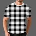 thumbnail image 6 of Big & Tall Waffleknit T Shirts for Men Plus Size S-5X Short Sleeve Tshirts Shirt Mens Pullover Plaid Printed Crewneck Loungewear Workout Tees Tops, 6 of 6