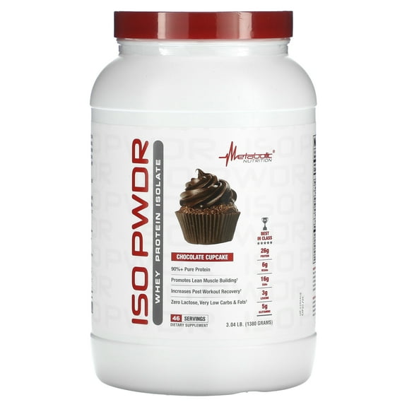 Metabolic Nutrition ISOpwdr, Whey Protein Isolate, Chocolate Cupcake, 3.04 lb (1,380 g)