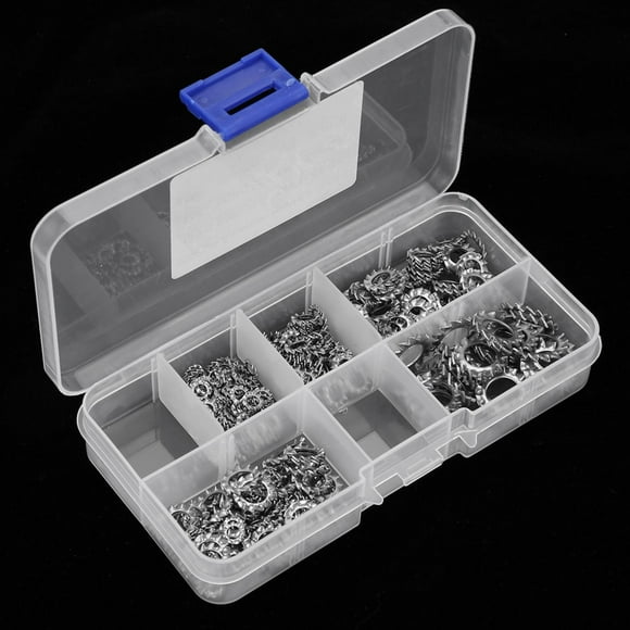 Lock Washer, Serrated Washer, 300pcs Tooth Lock Washers 304 Stainless Steel Serrated Lock Washer External Toothed Washers, Spring Lock Washers
