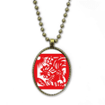 thumbnail image 1 of Corte de papel Gallo animal China Zodiac Collar Colgante de cadena vintage Colección de joyas colgantes Unbranded M, 1 of 3