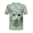 thumbnail image 4 of Pompotops Femmes Mode Impression Col Rond en Vrac Manches Courtes T-Shirt Pull Tops Blouse, 4 of 6