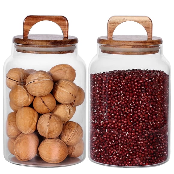 Juego de frascos SAIOOL de vidrio hermético para cocina, 1,9 L (x2)