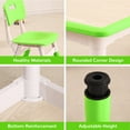 thumbnail image 4 of TROPOW Desk Chair,Kids Table and Chairs Set, Height Adjustable Desk With 4 Seats for Ages 2-10,Arts & Crafts Table,Graffiti Desktop, Non-Slip Legs, Max 300lbs, Children Multi-Activity Table,Green, 4 of 8