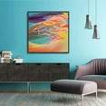 thumbnail image 3 of IDEA4WALL Framed Canvas Wall Art for Living Room, Bedroom Abstract Color Illusion Canvas Prints for Modern Home Decoration Ready to Hang - 16x16 inches, 3 of 4