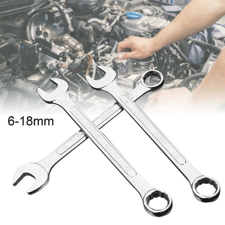 

XWQ 6-18mm Wrench Good Hardenability Anti-corrosion Hand Tools Open End Ratchet Combination Wrench for Home