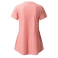 thumbnail image 4 of Women's Maternity Shirts Short Sleeve Pregnancy Tops Side Button Crew Neck Tshirts Casual Lounge Clothes, 4 of 8
