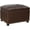 Classic Brown, variant on Leather Storage Ottoman Bench with Steerable Rolling Wheels, Rectangle 24 Inch Foot Rest Ottomans Stool for Living Room Bedroom (Vintage Brown)