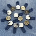 thumbnail image 3 of 5pcs Button Extender For Pants, Adjustable Waist Button, Retractable Waistband Expander, Random Color, No Sew Buttons, Easy To Use And No Tools Require, Non-elastic, Extended Length Is 0.71in, 3 of 4