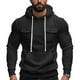 thumbnail image 2 of pstuiky camisetas de manga larga para hombre, Blusa de moda para hombre, de color liso, con capucha, manga larga, cordón ajustable y botones en los bolsillos. salir tops m, 2 of 9