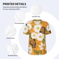 thumbnail image 3 of KLL White Floral and Butterflies for Men's Baseball Shirts,Short Sleeve Casual Shirts Button Down Shirt for Men Beach Summer Wedding Shirt-Large, 3 of 7