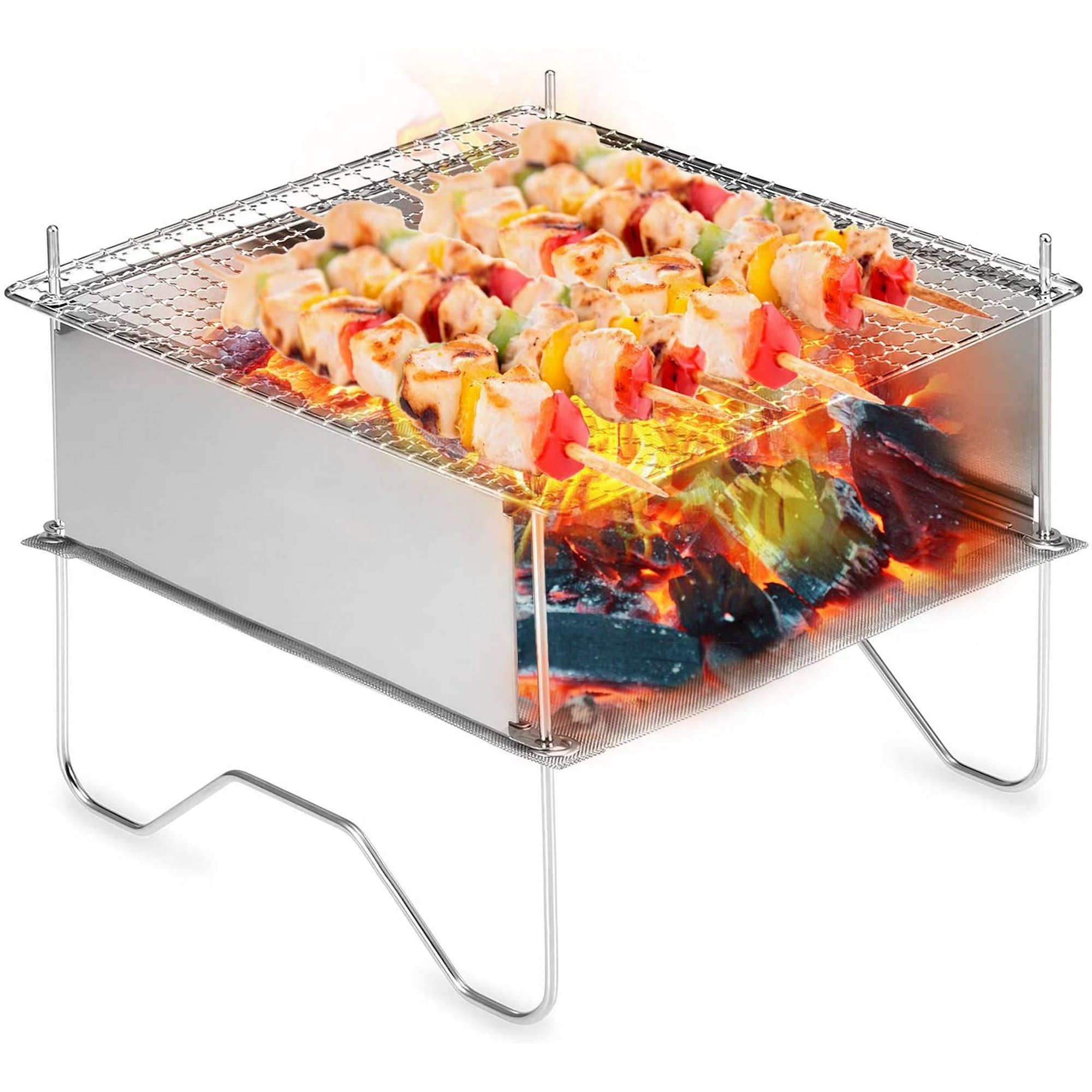 Portable Folding Stainless Steel BBQ Grill Wood Burning Stove for Camping  Backpacking Picnic Garden | Walmart Canada