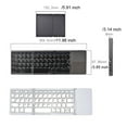 thumbnail image 1 of Folding Keyboard Rechargeable Wireless Laptop Keypad Desktop Rechargeable Wireless Tablet Keyboards Foldable Design Convenience Multipurpose Sweet Gift Black, 1 of 8