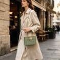 thumbnail image 4 of WWG Woven Paper Box Handbag, Crossbody and Handbag Two Way Carry, Detachable Chain Strap, Turn Lock Closure, Compact Mini Purse, for Summer Travel Beach Shopping, 4 of 6