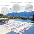 thumbnail image 3 of Purple Grey Botanical Outdoor Rug for Patio/Deck/Porch, Non-Slip Large Area Rug 4 x 6 Ft, Spring Floral Summer Farmhouse Indoor Outdoor Rugs Washable Area Rugs, Reversible Camping Rug Carpet Runner, 3 of 8